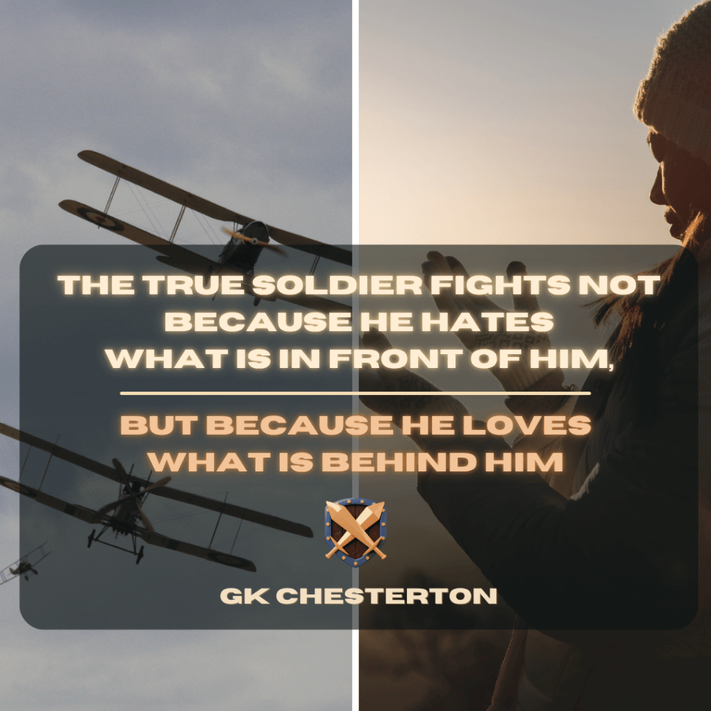Why does the true soldier&nbsp;fight?