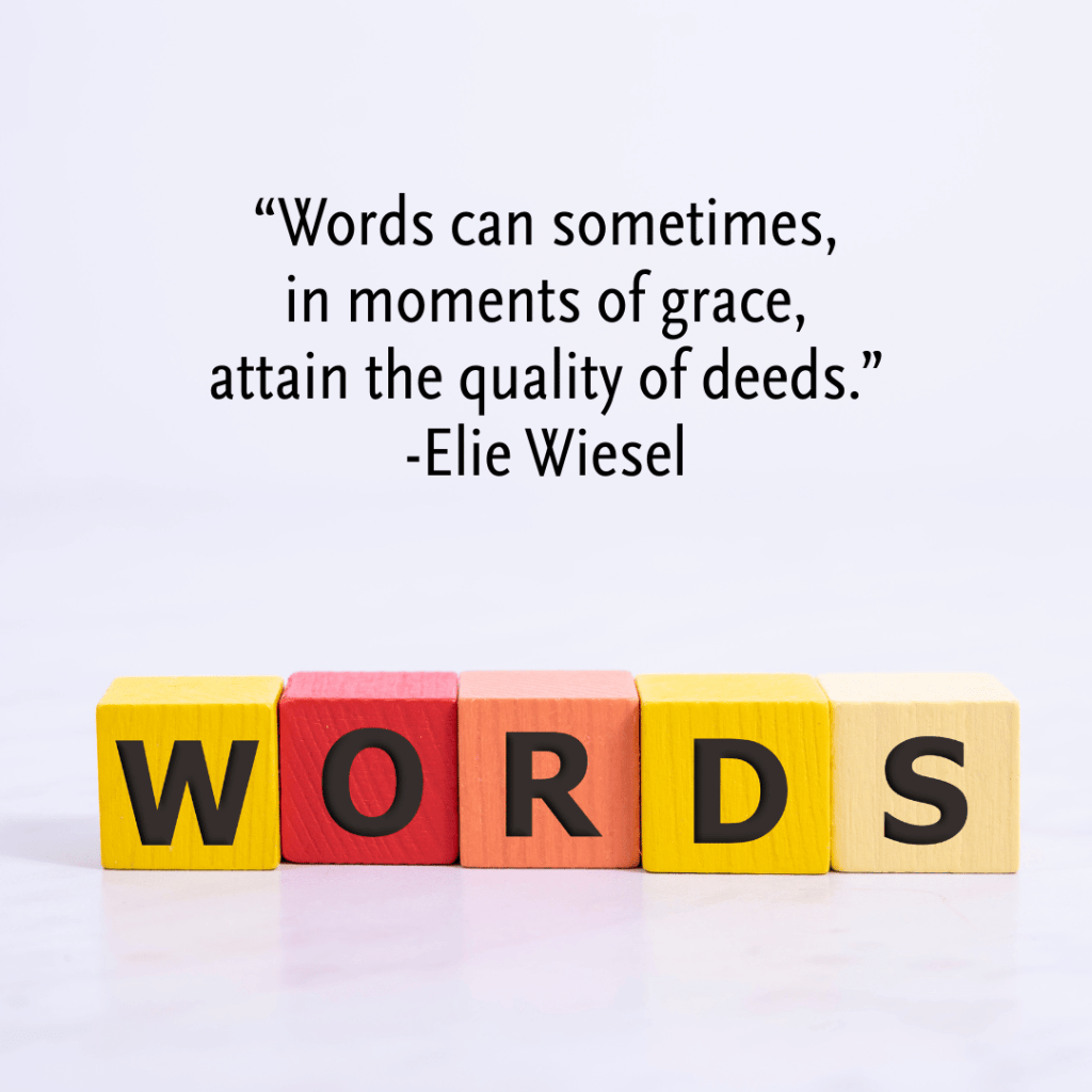 Words like deeds