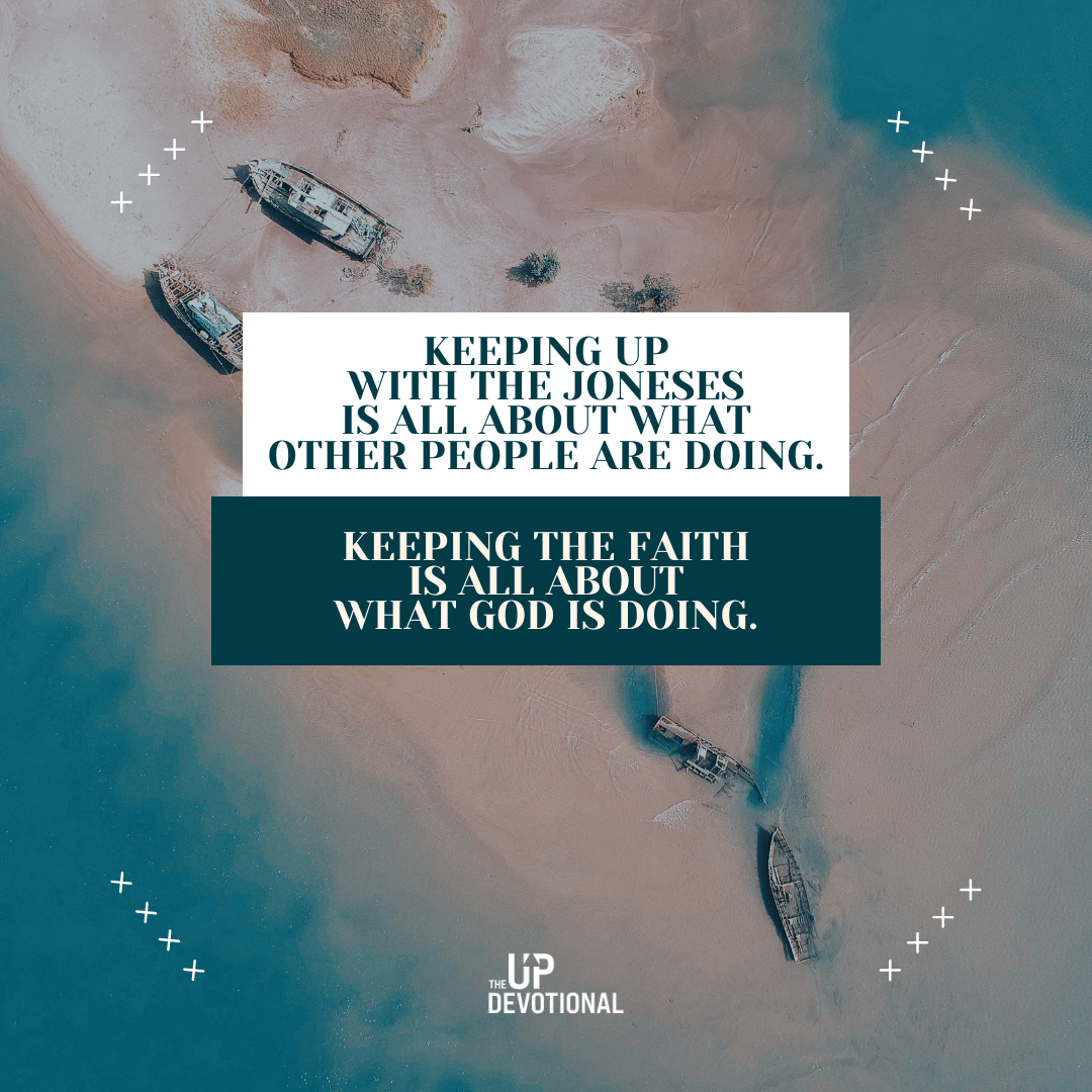Keeping up with the Joneses or keeping the faith